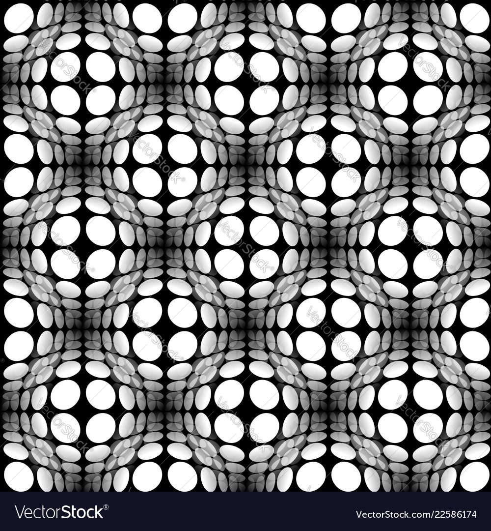 Sphere circles abstract monochrome pattern