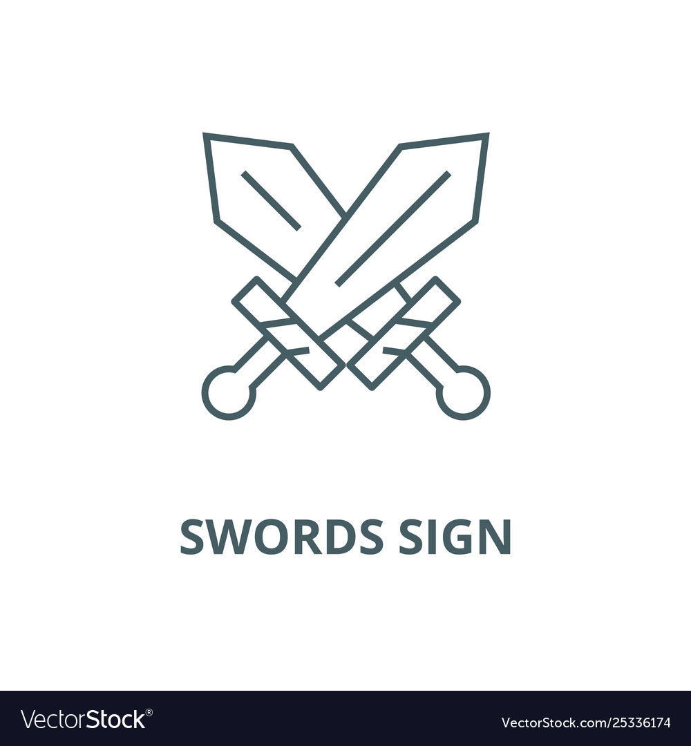 Swords sign line icon linear concept