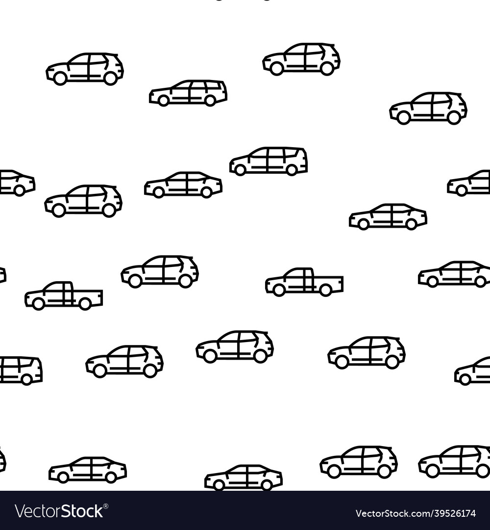 Used Car Sale Automobile Service Seamless Vector Image