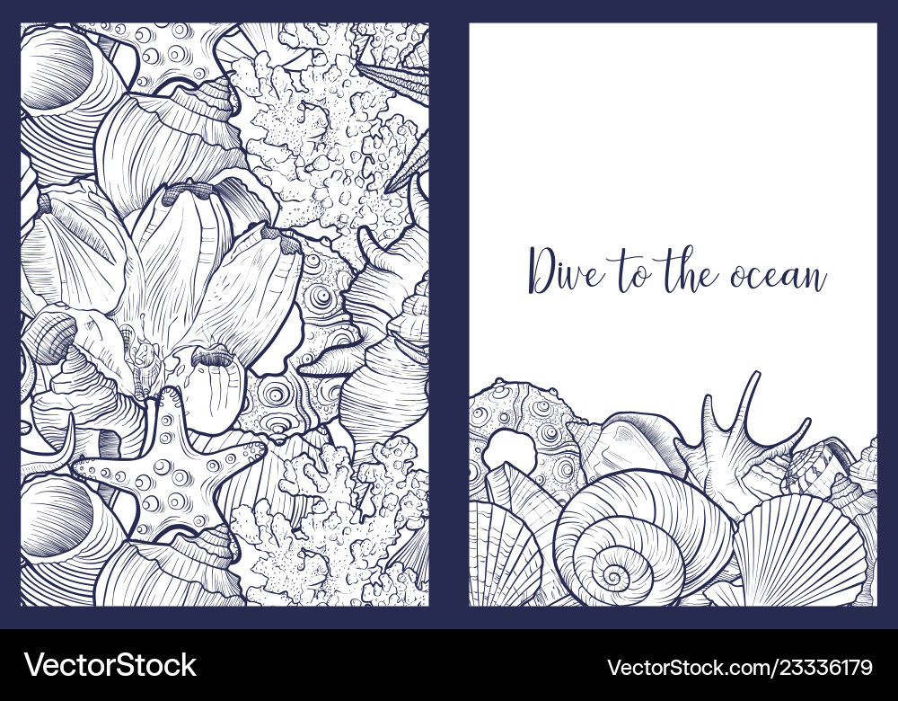 Backgrounds with seashells Royalty Free Vector Image