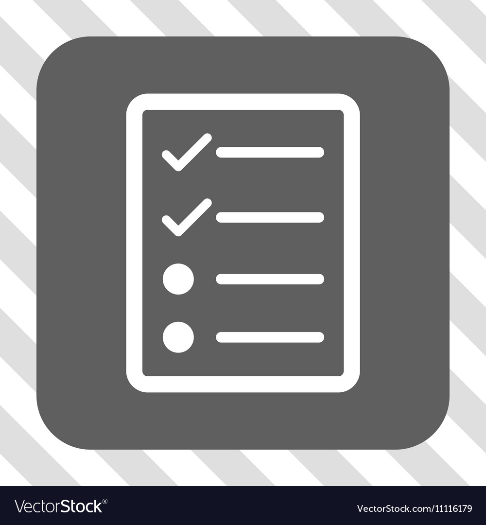 Checklist page rounded square button
