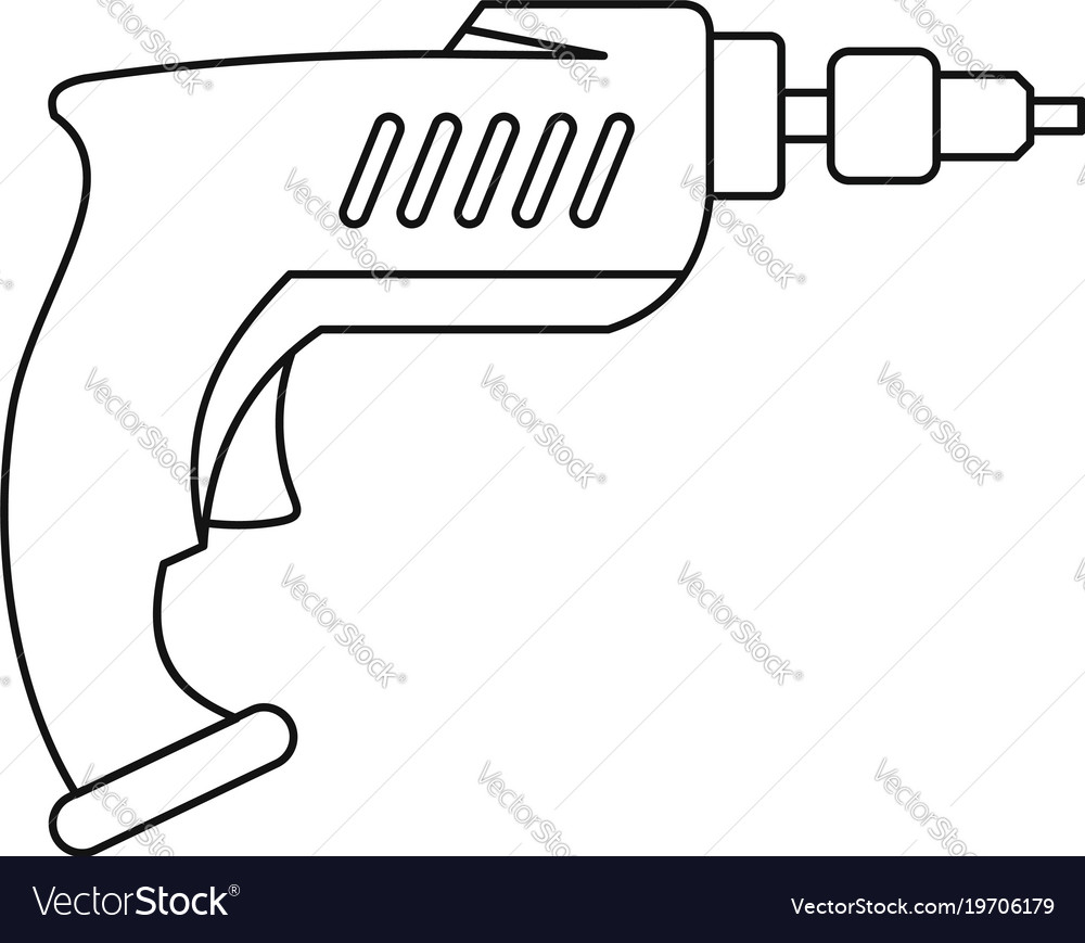 Drill icon outline