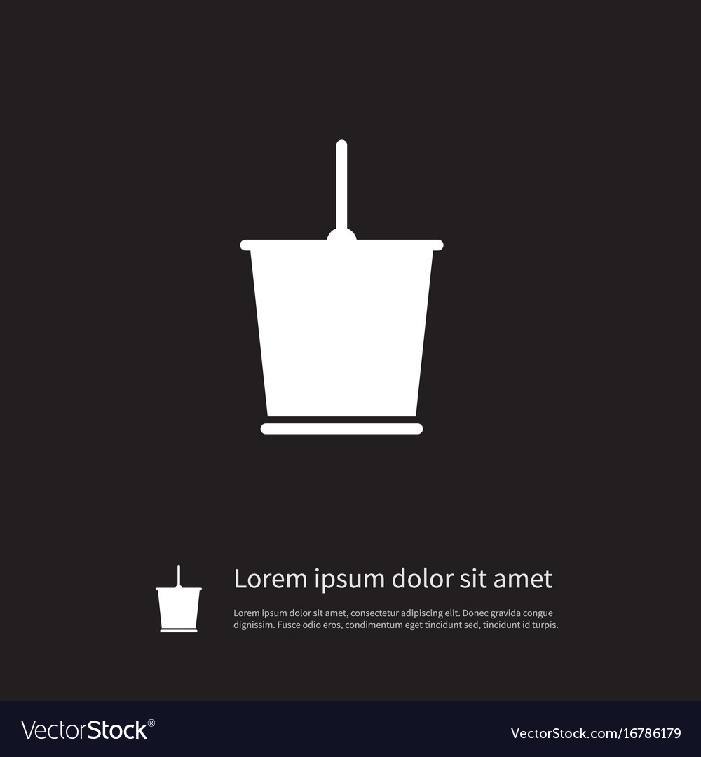 Isolated bucket icon pail element can