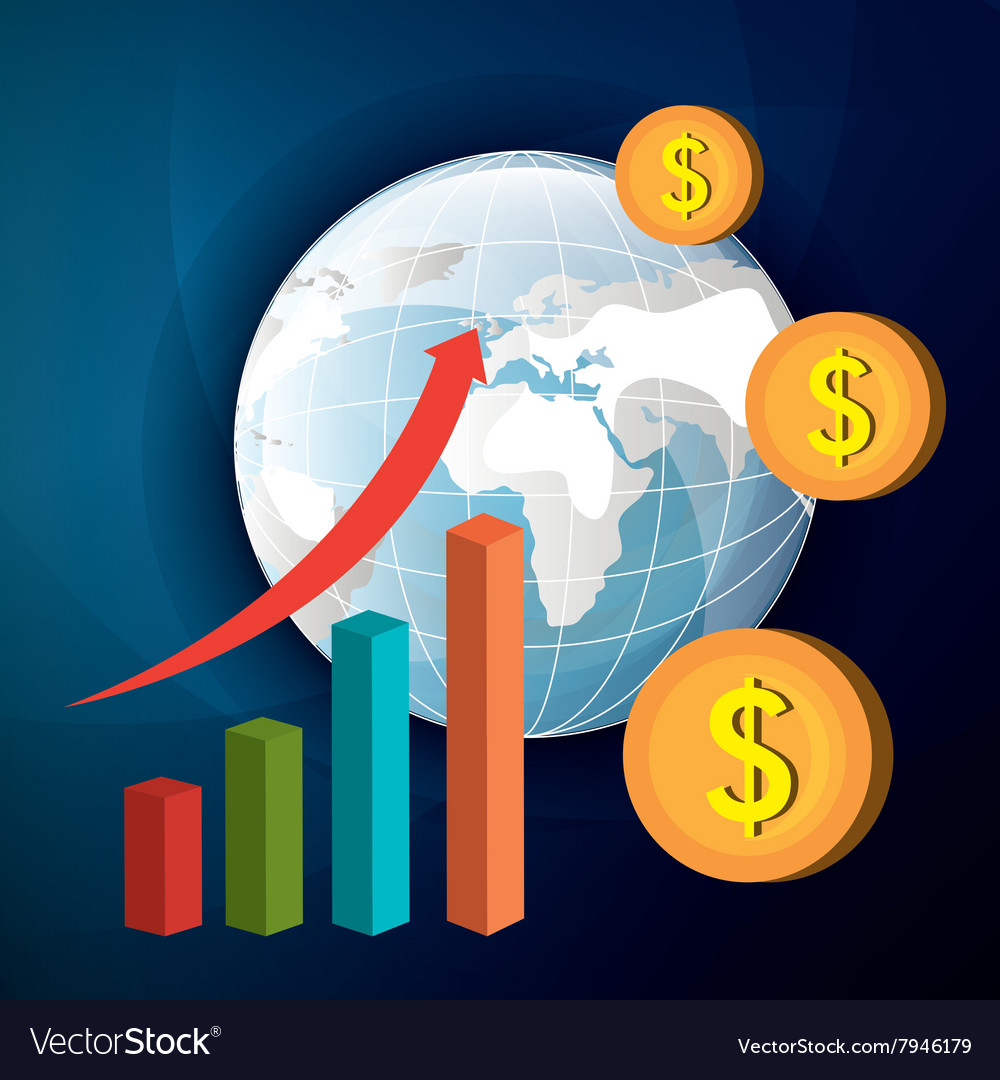 Money and global economy Royalty Free Vector Image