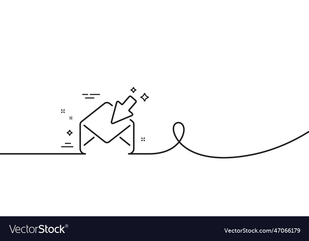 Open Mail Line Icon - Message Correspondence