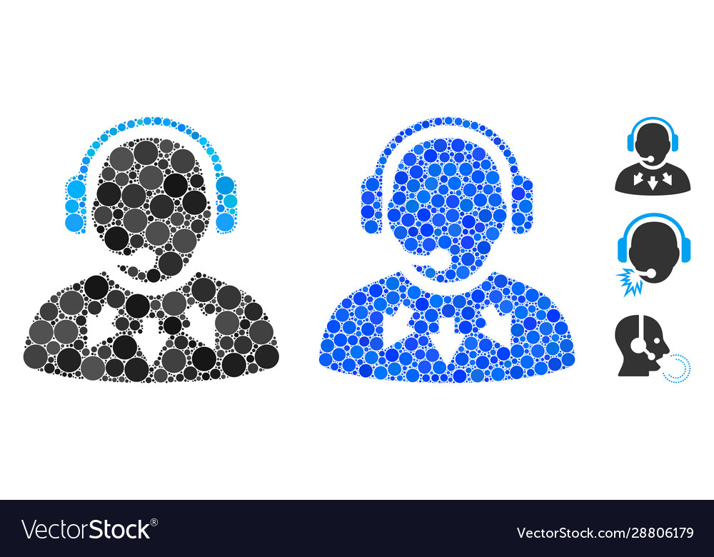 Operator message composition icon circle dots Vector Image Operator message composition icon circle dots