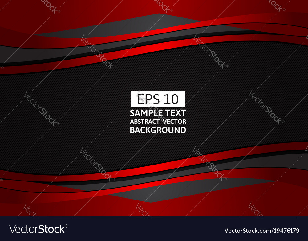 Red and black wave abstract background with copy