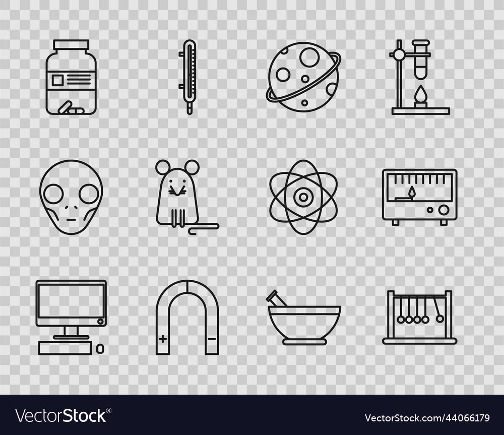 Set line computer monitor with keyboard and mouse vector image Set line computer monitor with keyboard and mouse