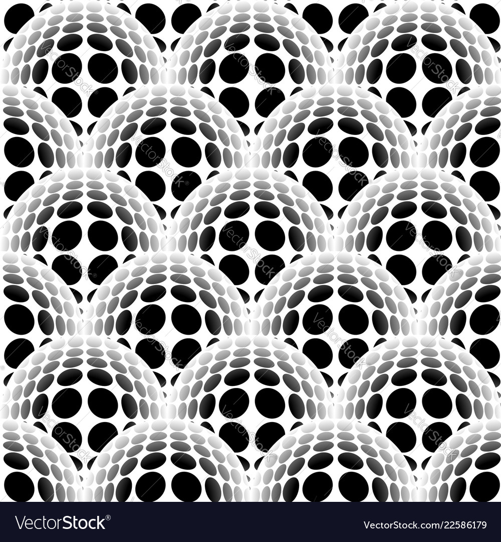 Sphere circles abstract monochrome pattern