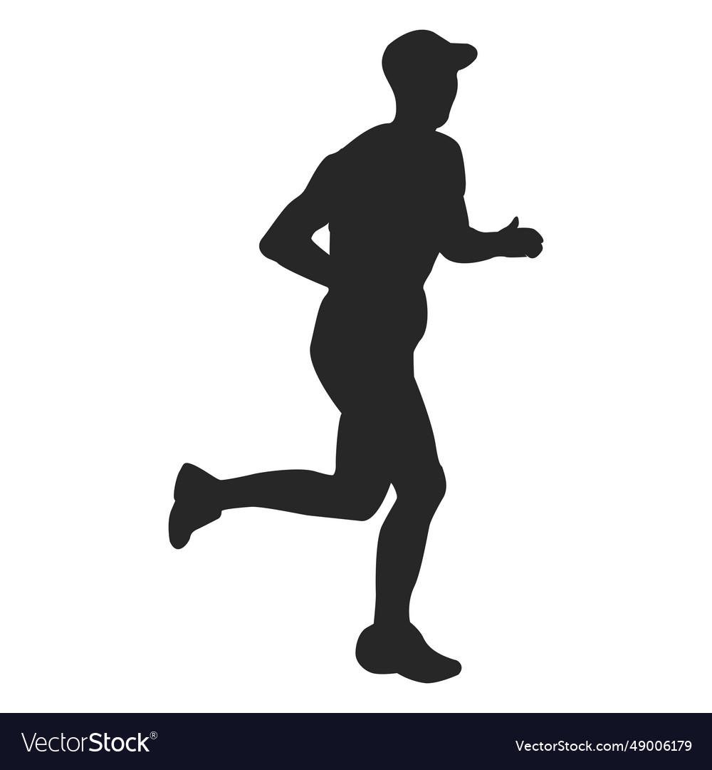 Sportsman running silhouette