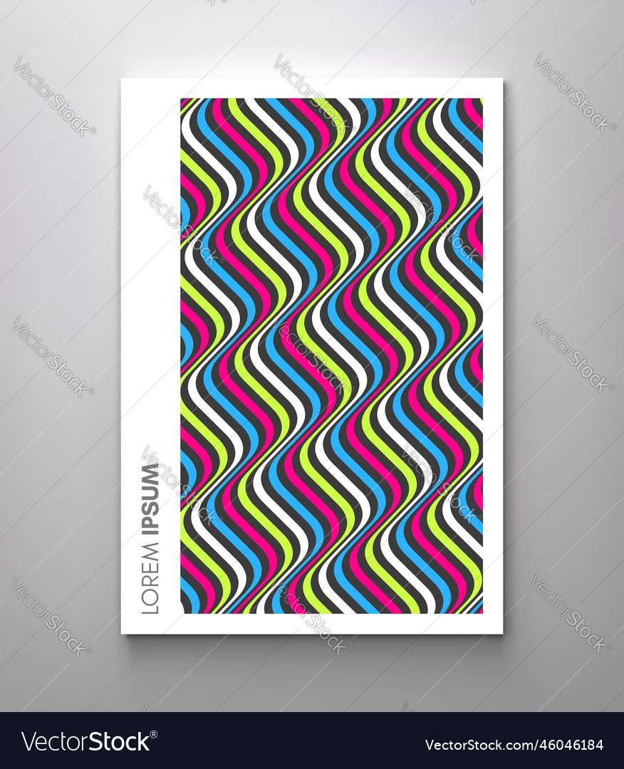 Abstract dynamic template with wavy curved vector image Abstract dynamic template with wavy curved