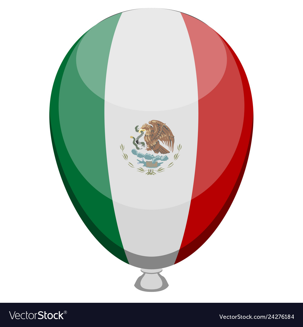 Balloon with the flag of mexico