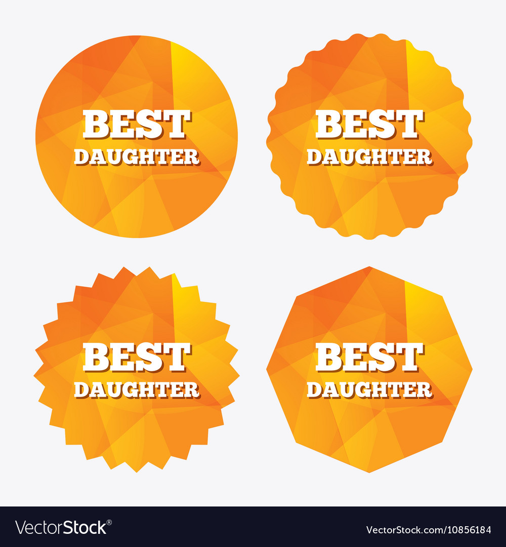 Best daughter sign icon award symbol Royalty Free Vector