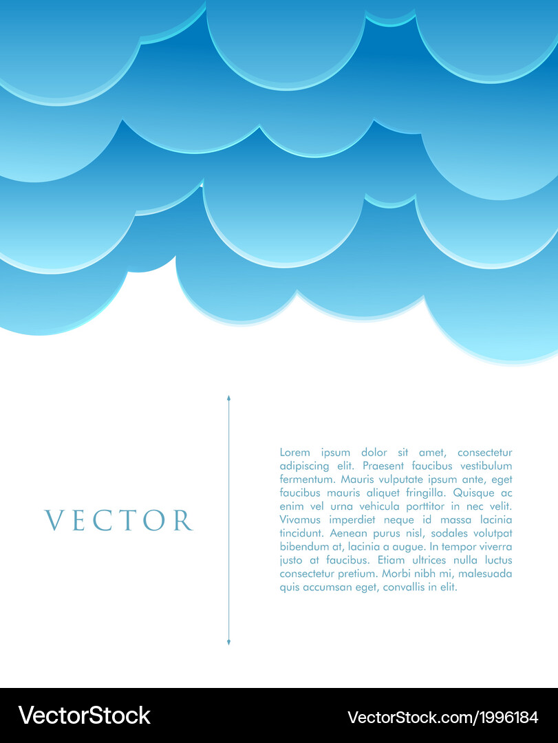 Blue abstract clouds Royalty Free Vector Image