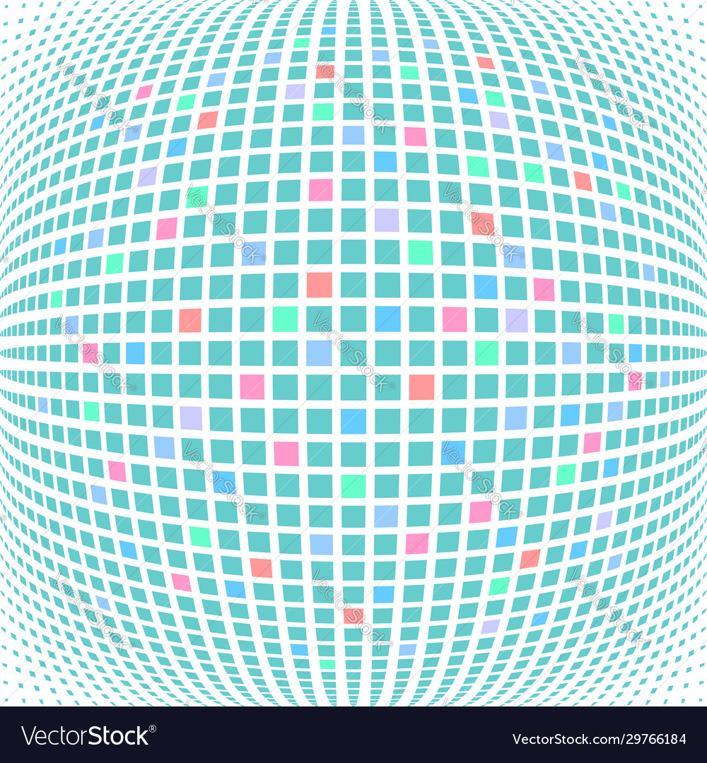 Checked pattern in spherical shape vector image Checked pattern in spherical shape