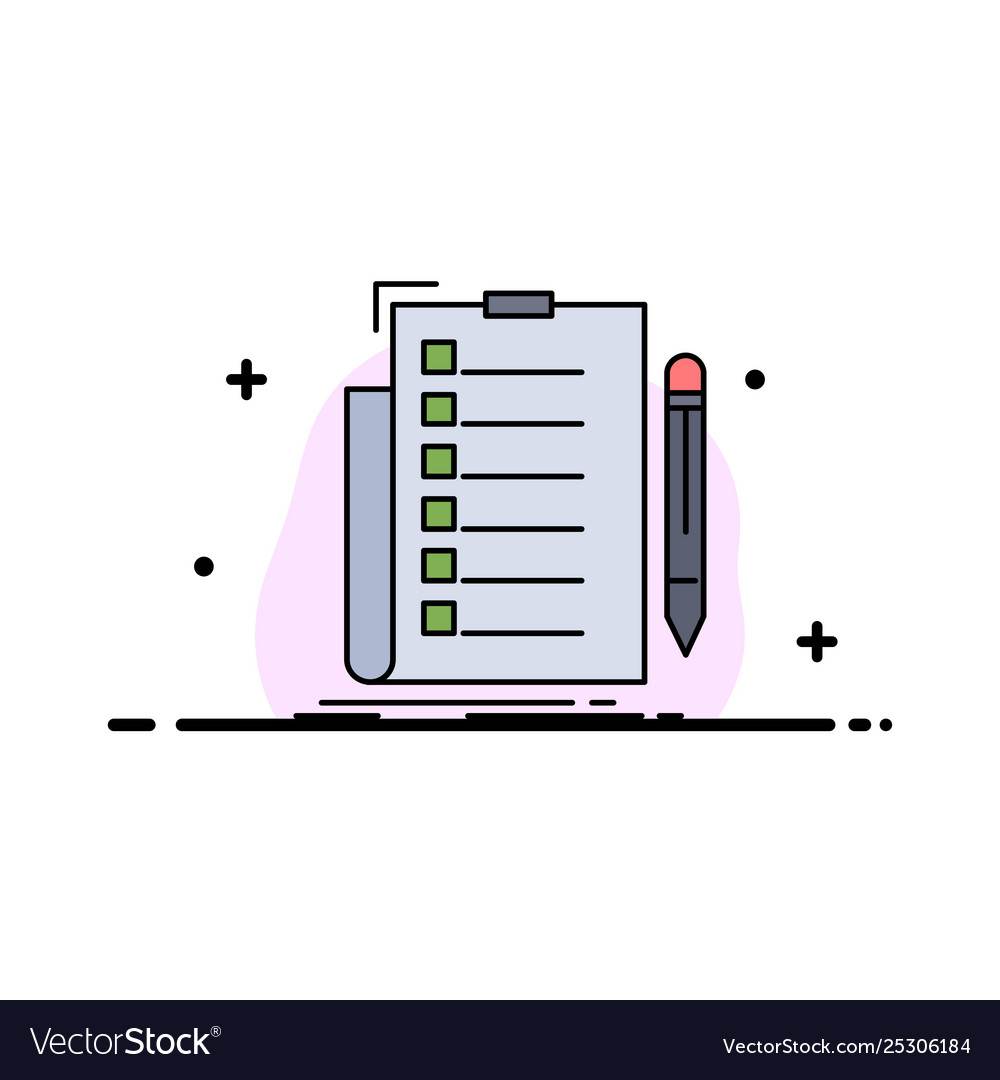 Expertise checklist check list document flat Vector Image Expertise checklist check list document flat