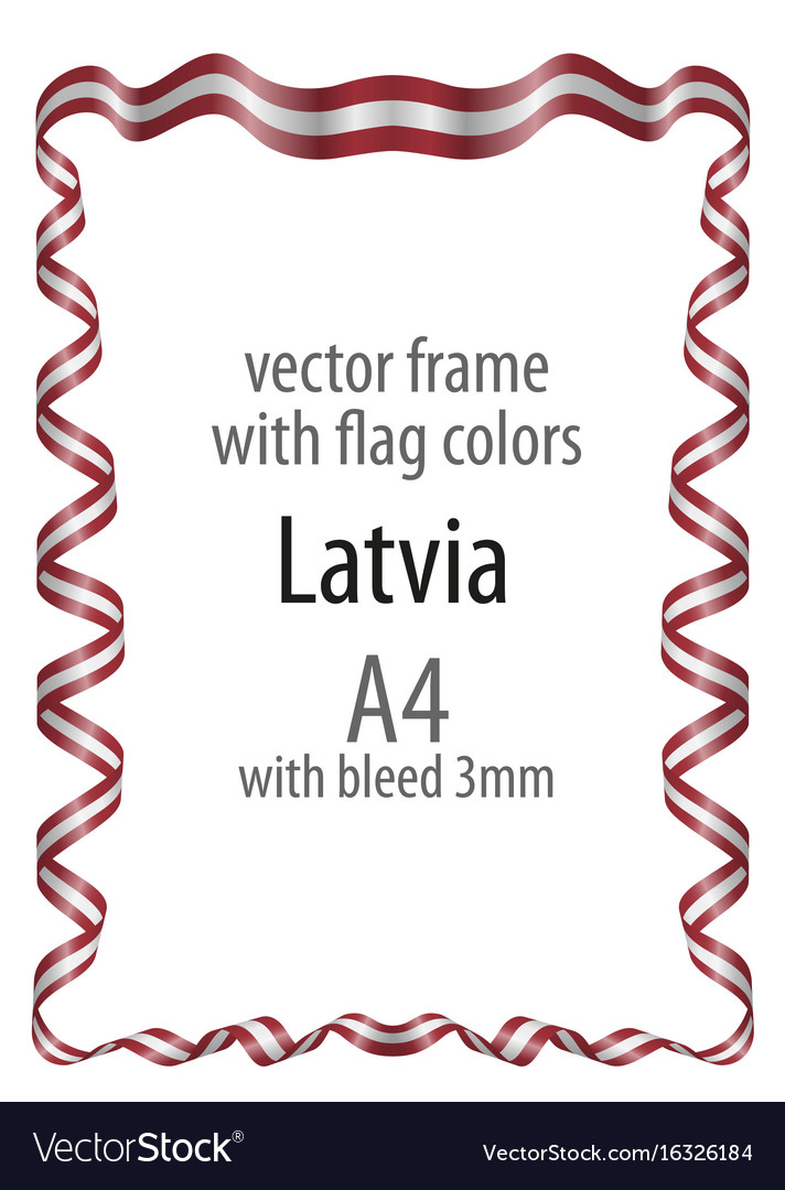 Frame and border with the coat of arms ribbon