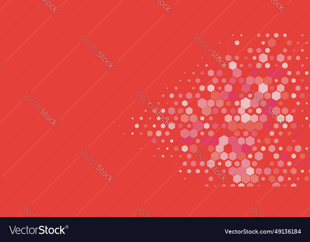 Geometric multi size hexagon with color