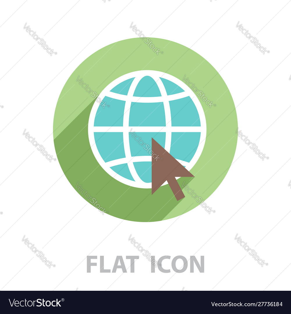 Globe go to web icon design vector image Globe go to web icon design