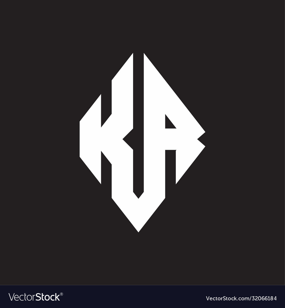 Ka logo monogram with sharp square design template Vector Image Ka logo monogram with sharp square design template