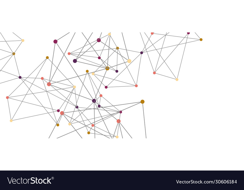 Line points connections triangular technology