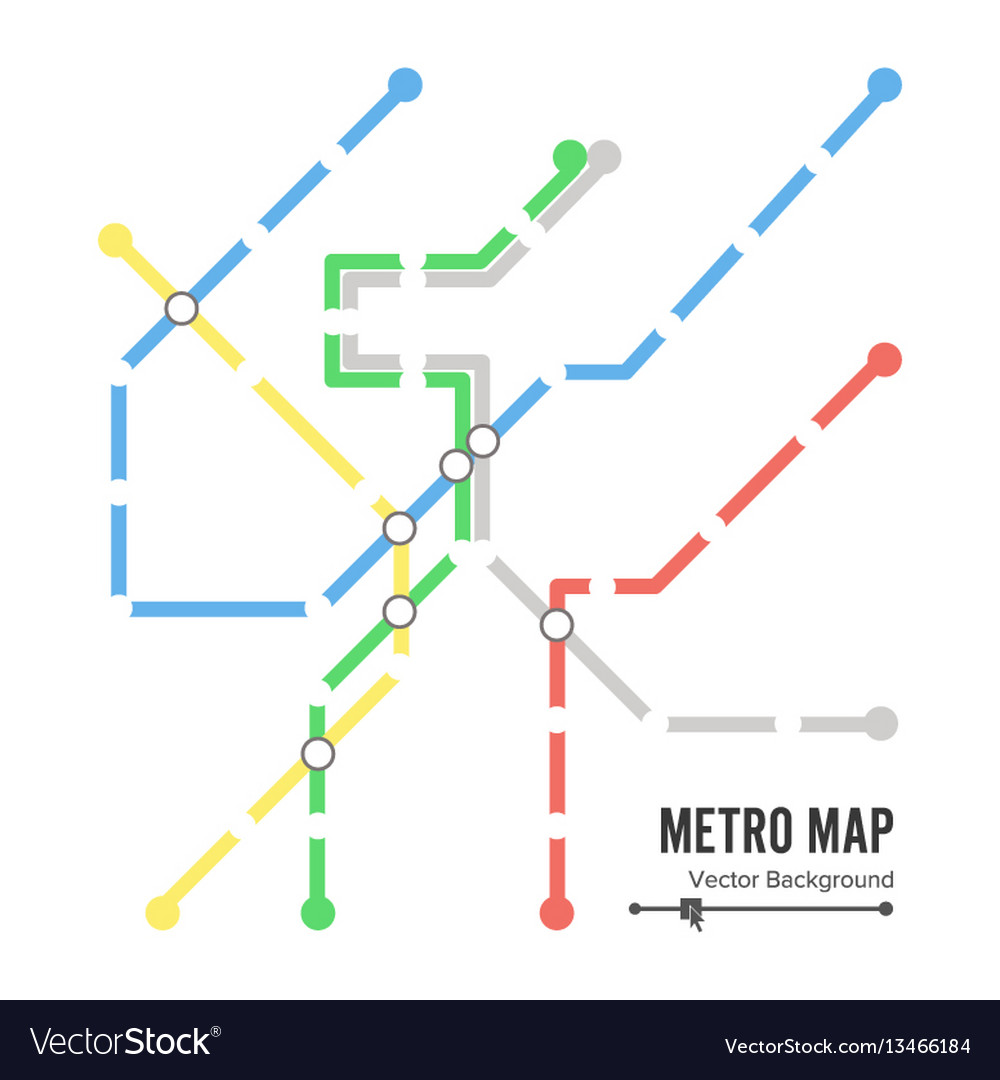 Metro map subway design template