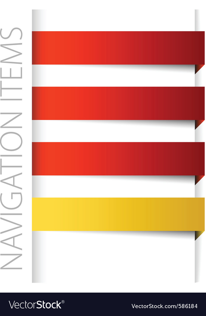 Modern red navigation