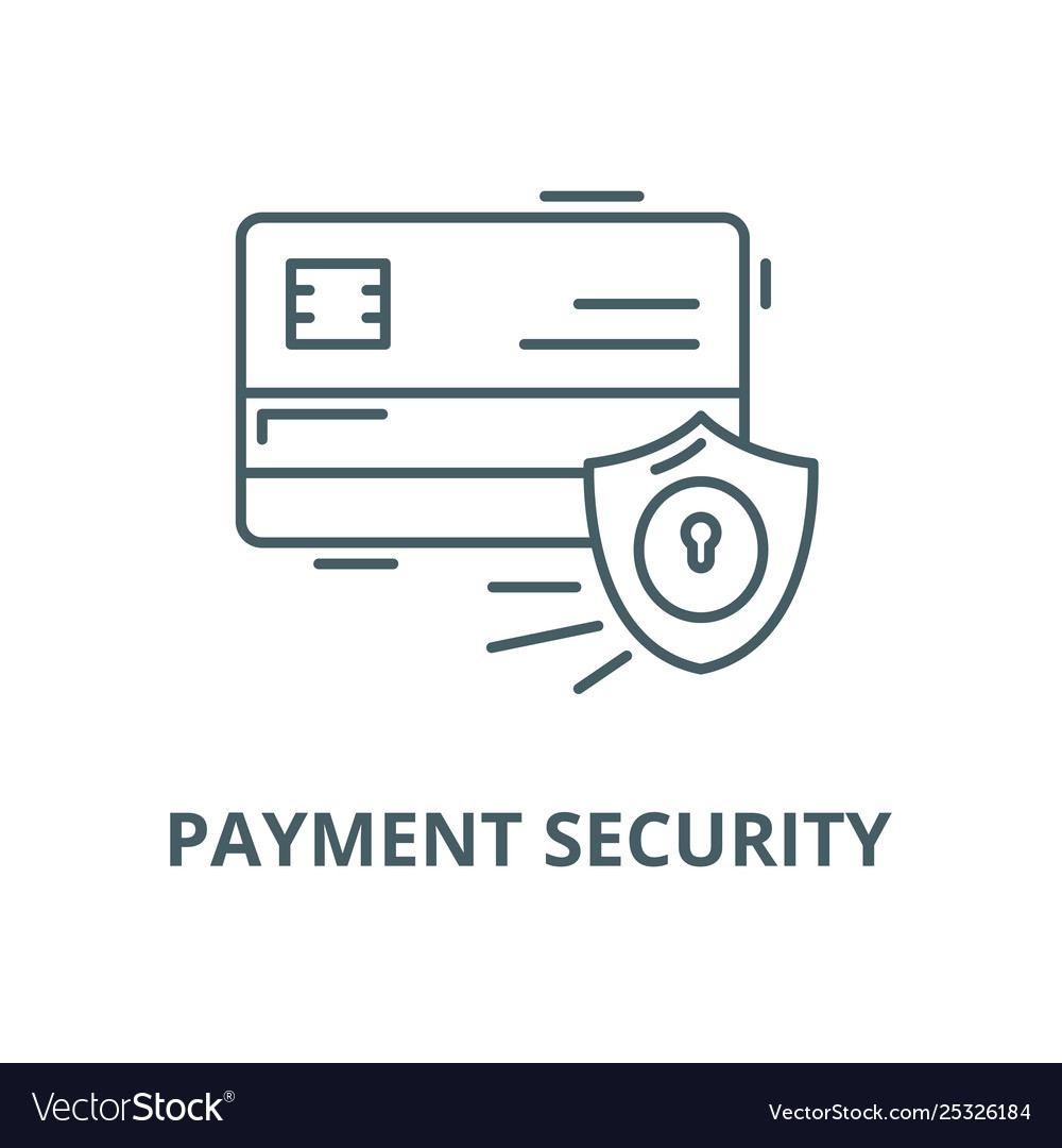 Payment security line icon linear concept