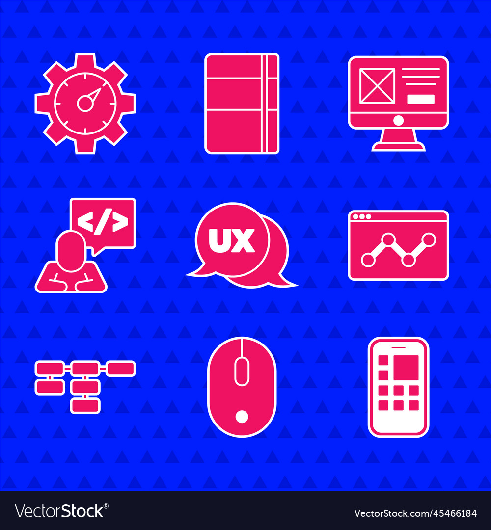 Set ui oder ux design computer maus mobile apps