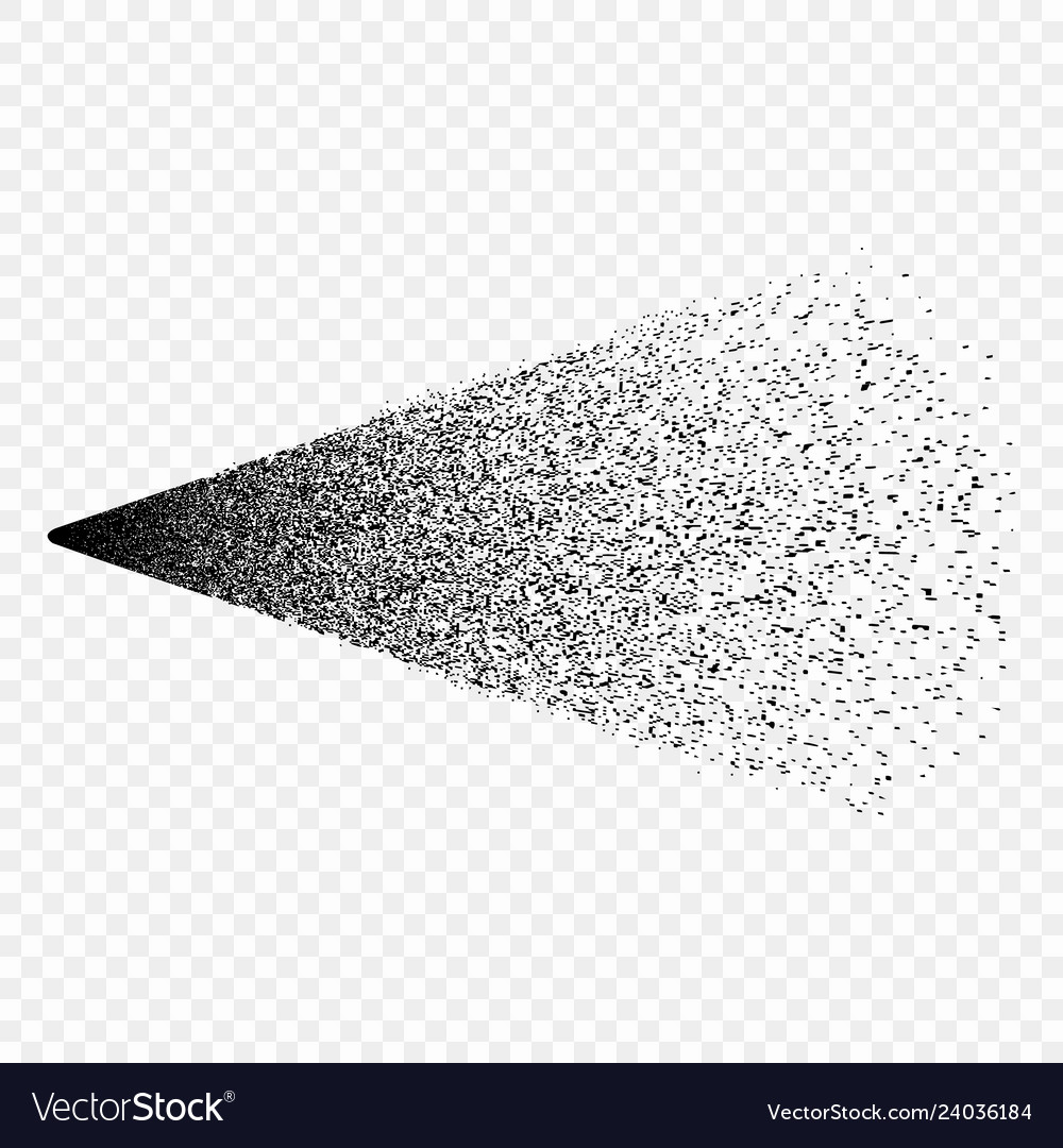Spraying black particles the splatter effect Vector Image