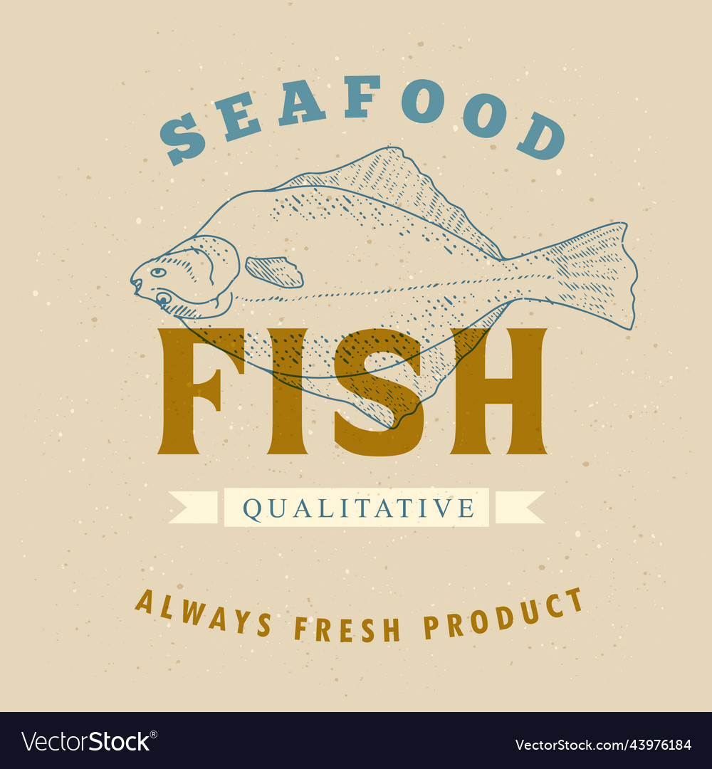 Vintage Seafood Label