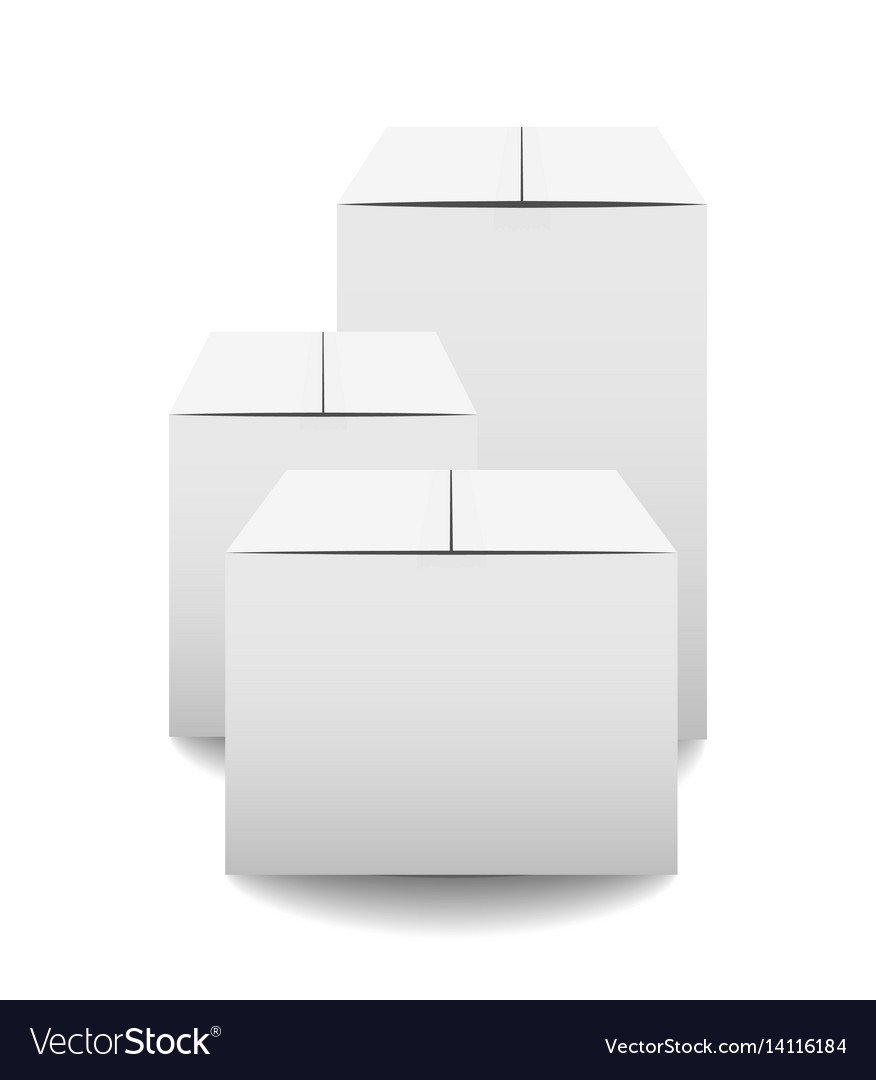 White closed carton delivery packaging boxes