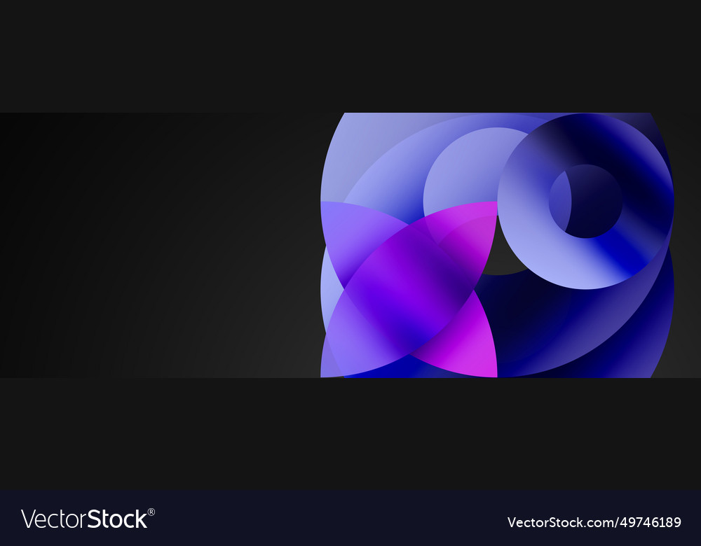 Abstract round geometric shapes with gradients vector image Abstract round geometric shapes with gradients