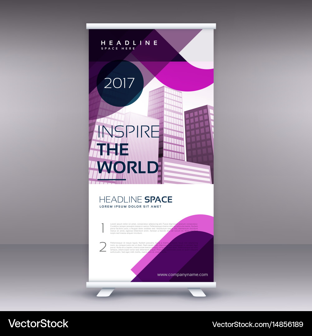 Awesome Business Roll Up Banner Or Standee Design Vector Image
