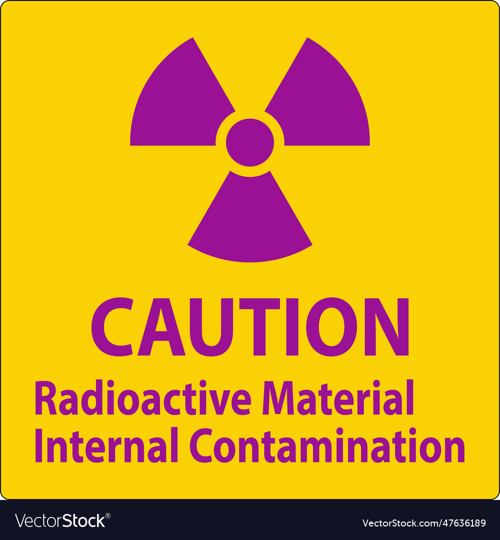 Caution radiation sign radioactive material Vector Image