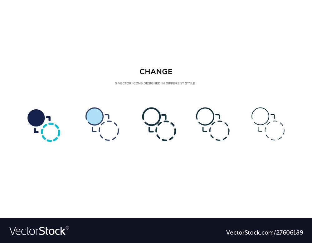 Change icon in different style two colored