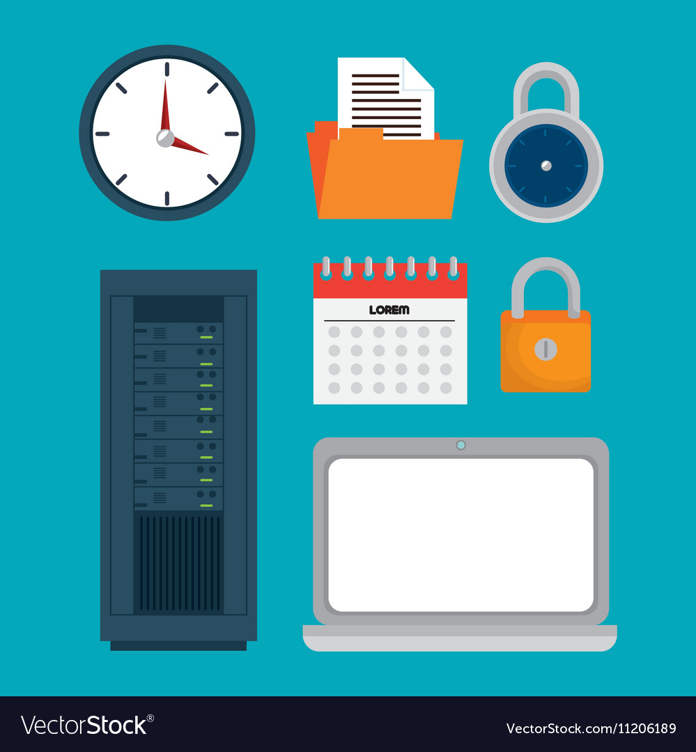 Collection computer network icons