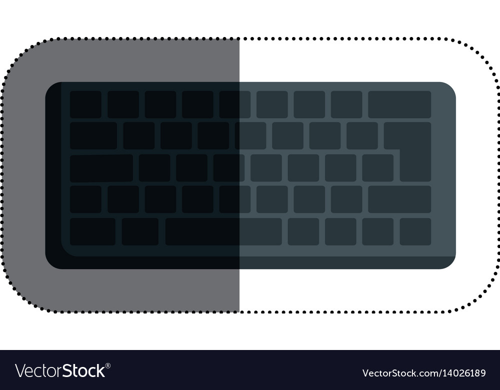 Computer keyboard isolated icon