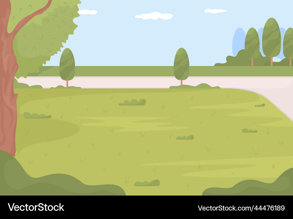 Empty Summer Park Royalty Free Vector Image - VectorStock