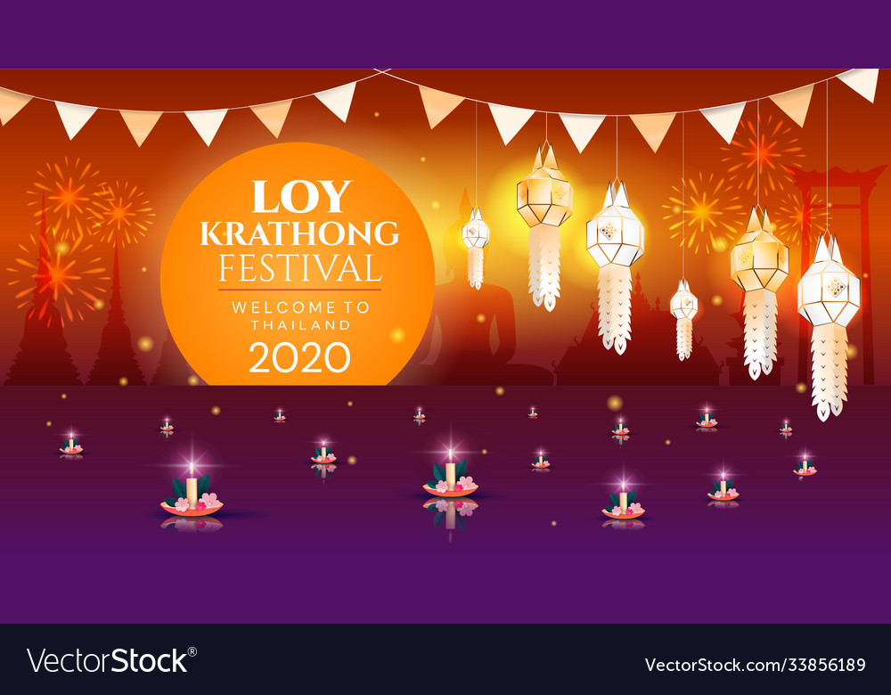 Festival lights poster for loy krathong