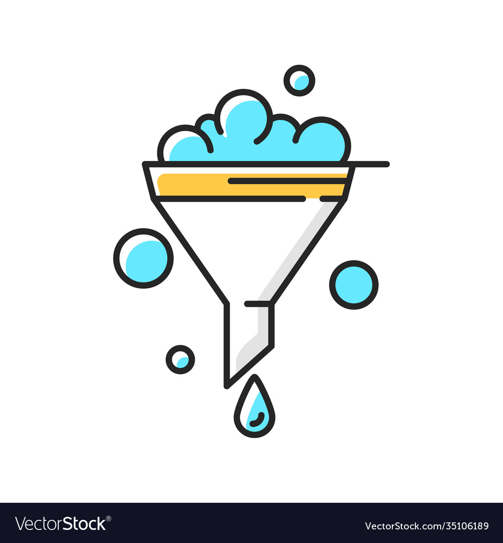 Funnel rgb color icon Royalty Free Vector Image