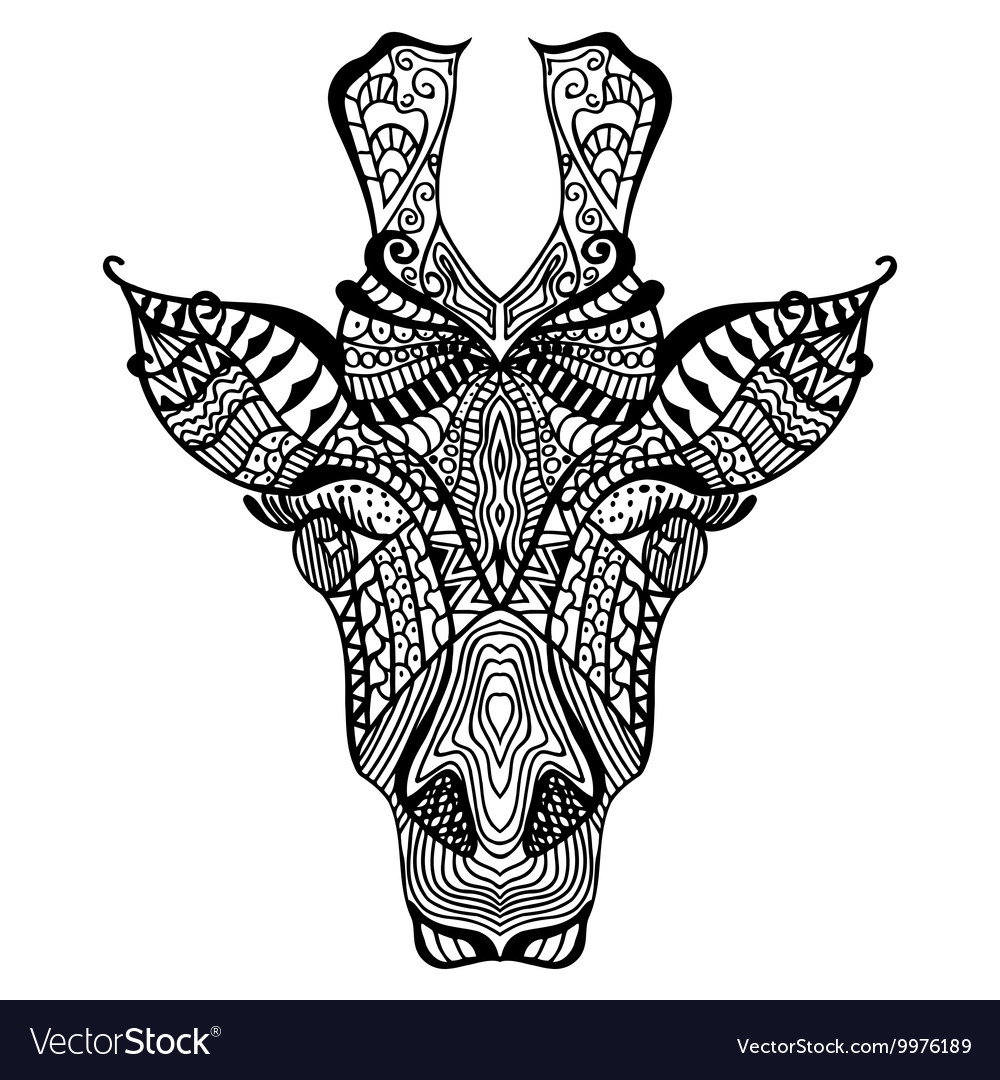 Giraffe hand drawn Royalty Free Vector Image - VectorStock