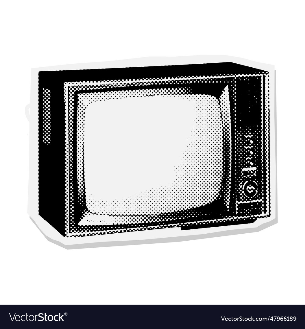 Halftone Retro TV-Symbol im Pop-Art-Stil