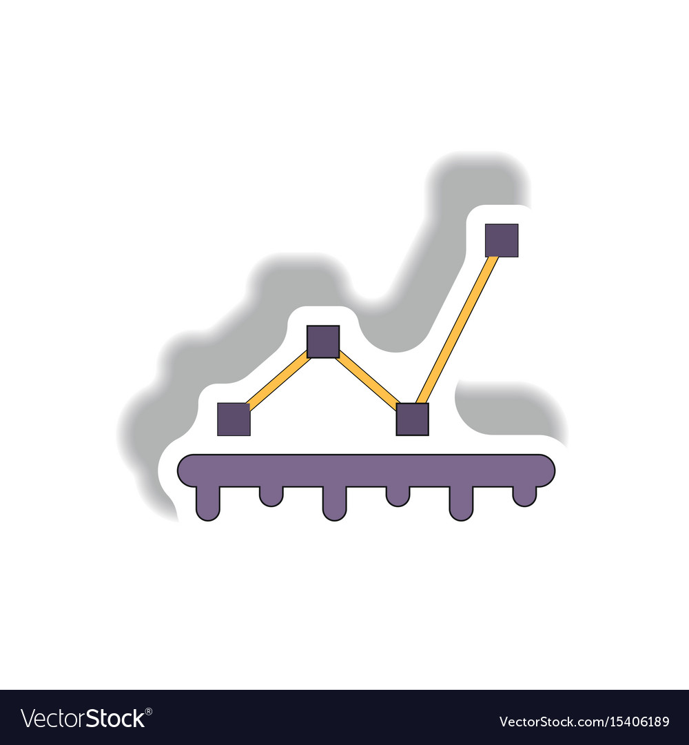 Line graph chart business statistic