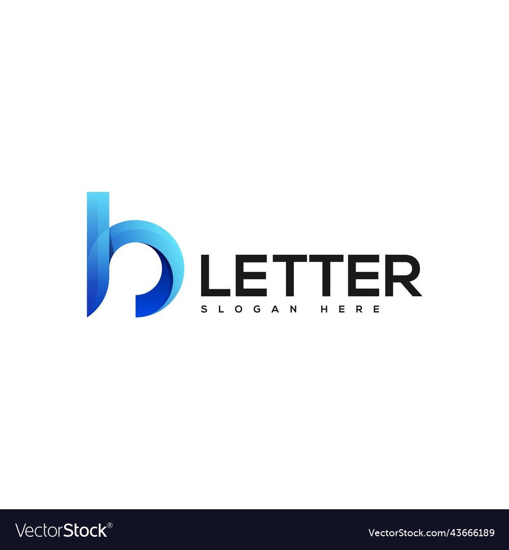 Logo letter b gradient colorful style