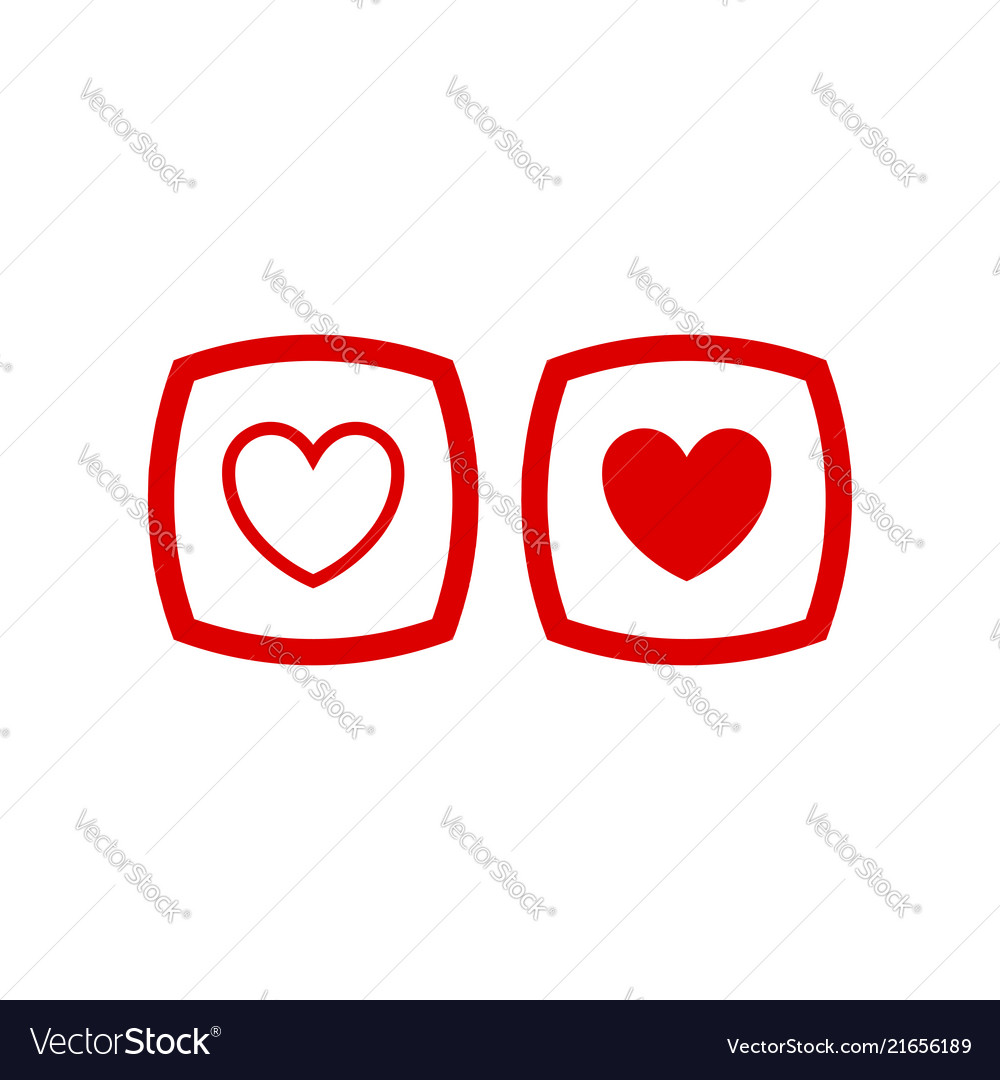 Love icon button