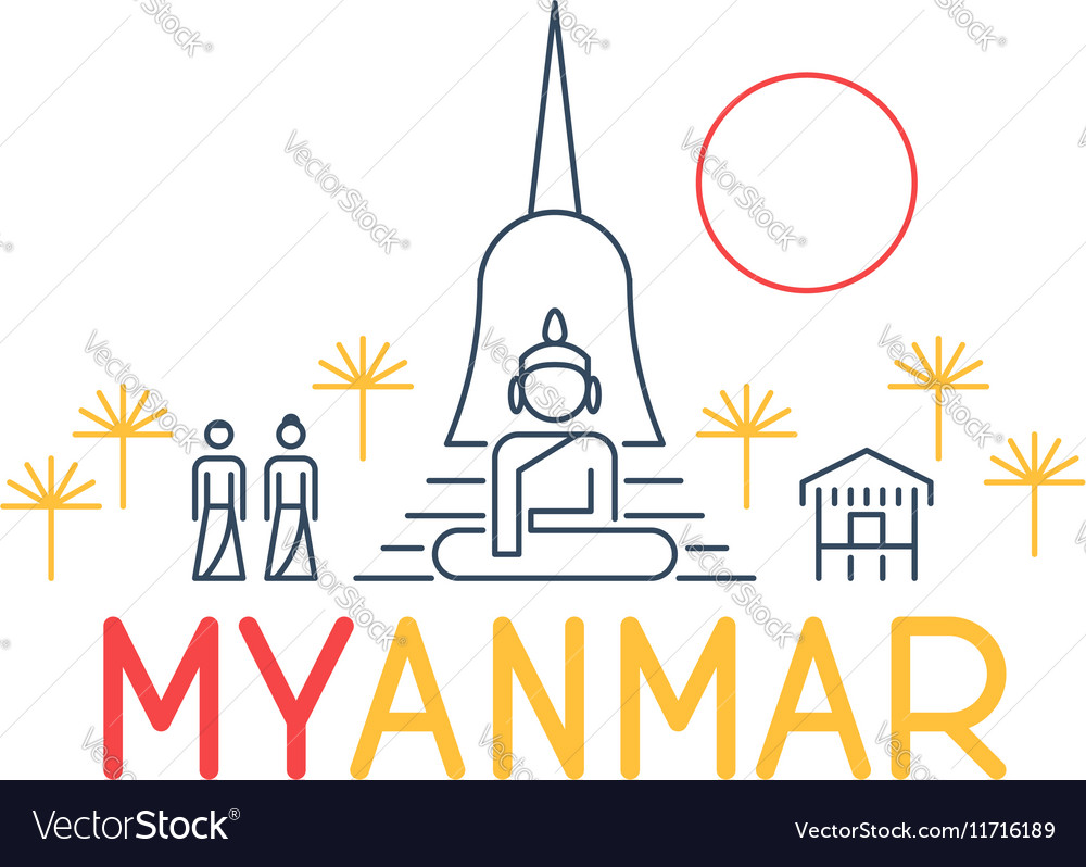 Myanmar Country Travel Identity Royalty Free Vector Image Myanmar Country Travel Identity Royalty Free Vector Image