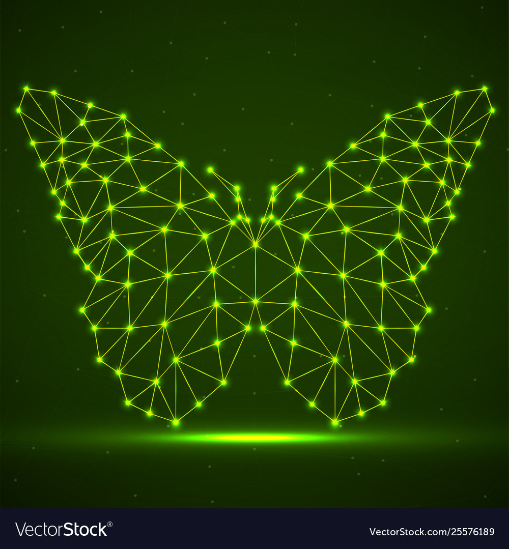 Neon Schmetterling Glow Lines