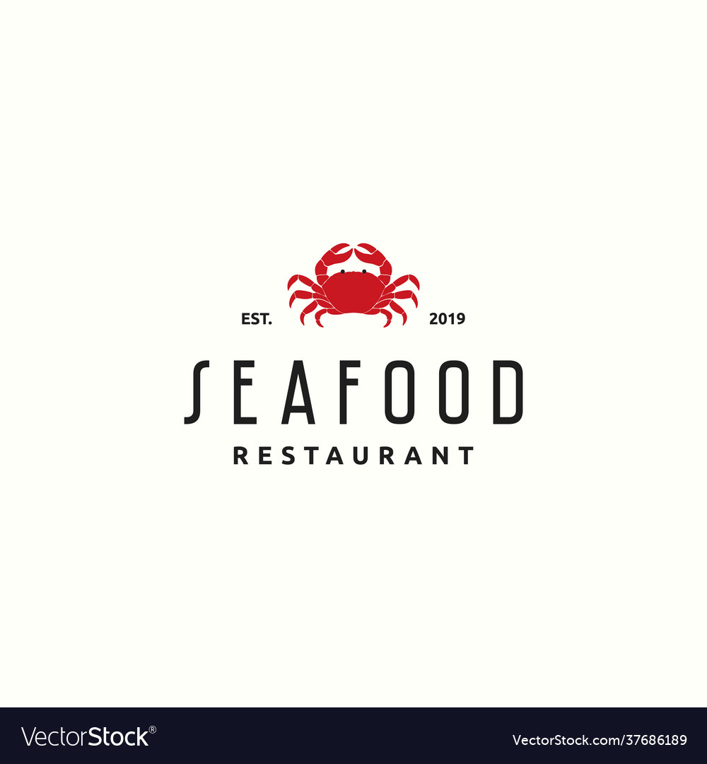 Seafood crab lobster logo design inspiration Vector Image