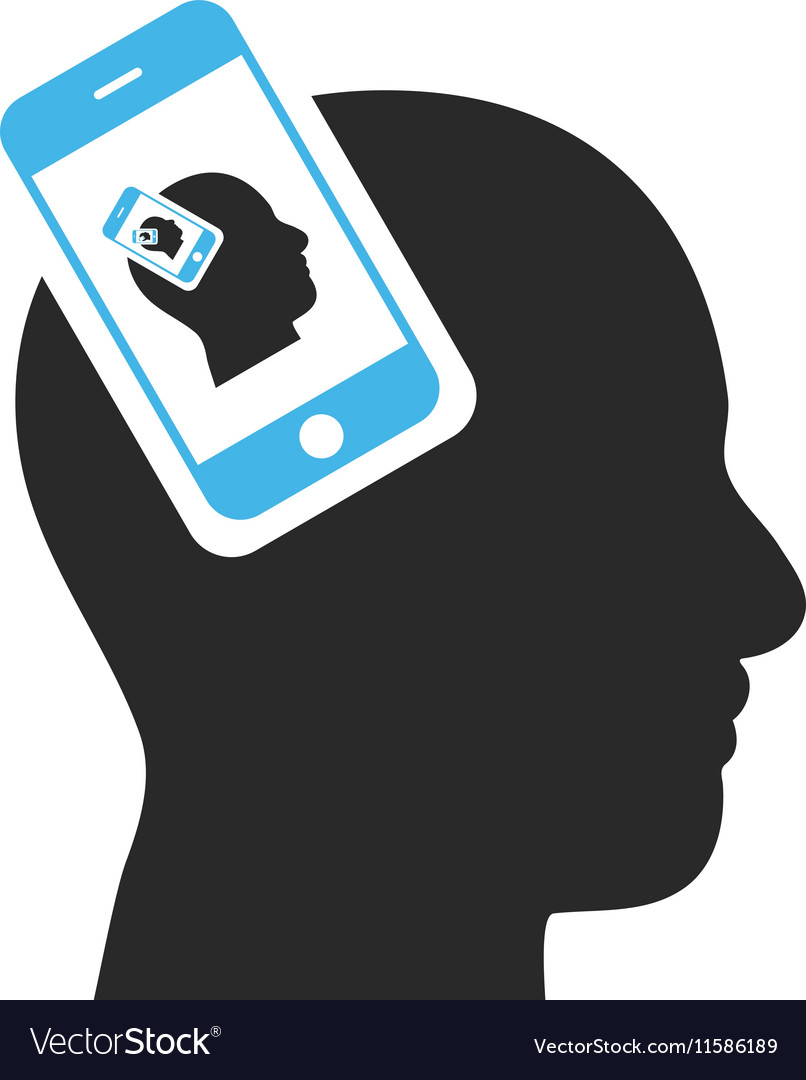 Smartphone head plugin recursion eps icon